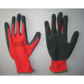 13G Polyester Liner Latex beschichteter Handschuh